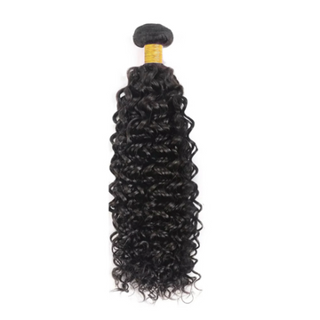 Real human hair Jerry curl bundle in natural black for curly hairstyles
