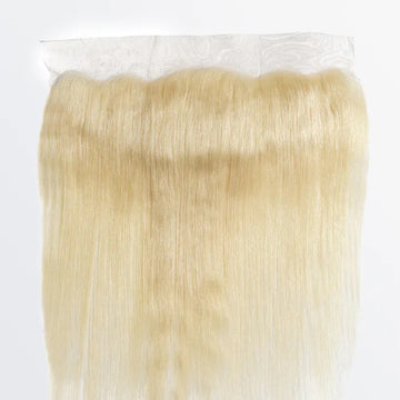#613 blonde straight 13x4 HD lace frontal, 100% human hair, free part, 14 to 20 inches