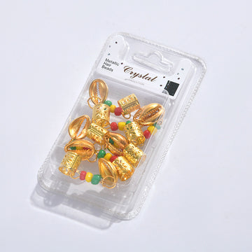 Dreadlock Beads & Hair Extension Rings, DIY Hollow Accessories, Gold & Silver Hair Ornaments, Hair Accessories Wholesale