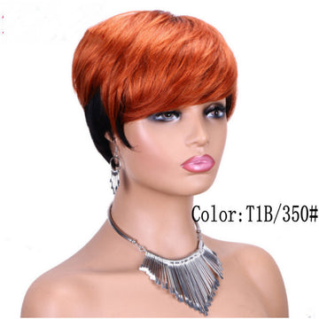 African Style Pixie Cut Wig – 100% Human Hair, Short & Natural Look for Effortless Beauty