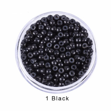 1000pcs Nano Hair Extension Beads 3.0mm – Copper Silicone Micro Rings for I-Tip & Nano Tip Extensions, Hair Extension Tools for Professional Use