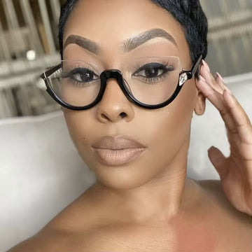 Luxury Rhinestone Blue Light Blocking Glasses – Stylish Women’s Optical Frame