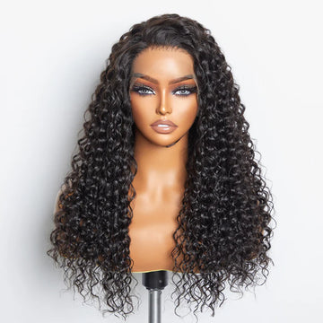 13x6 Glueless 3D Cap Water Wave Lace Front Wig | Transparent Lace | Pre-Bleached | 150% Density