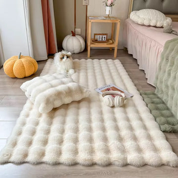 40x60cm Faux Sheepskin Rug Rabbit Fur Style