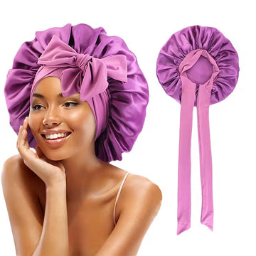 Silky Satin Hair Bonnet for Sleeping – Elastic Band, Protective Night Cap