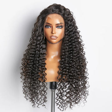 13x4 Full Frontal Lace Wig Deep Wave – 200% Density for Lush, Voluminous Curls