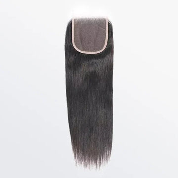 14-20 Inch 5" x 5" HD Straight Free Parted Lace Closure #1B Natural Black