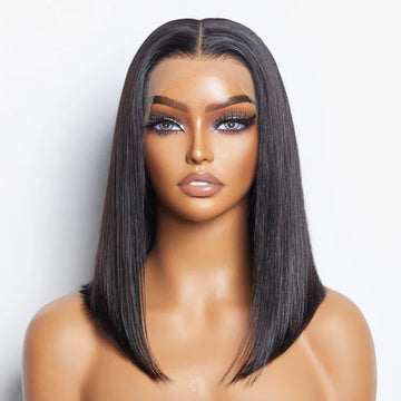 Pre-Plucked 13x4 Lace Front Straight Bob Wig 150% Density – Natural Look & Full Volume