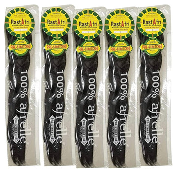 RastAfri braiding hair extensions, pre-stretched synthetic fiber, natural texture