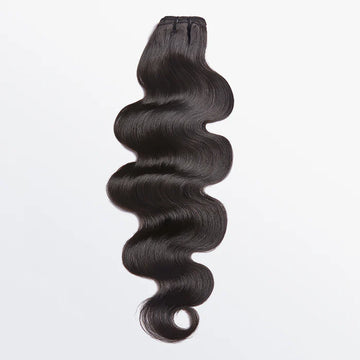 Raw Vietnamese body wave human hair bundles, 12A grade, color #1B natural black, 18 to 30 inches