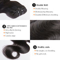 Silky double weft raw hair no tangles no shedding 
