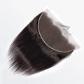 13x6 HD straight lace frontal, #1B natural black, free part, 100% human hair, 14–20 inches