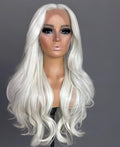 24-inch 13x4 lace frontal wig with 180% density, made from human hair for a full, natural look.