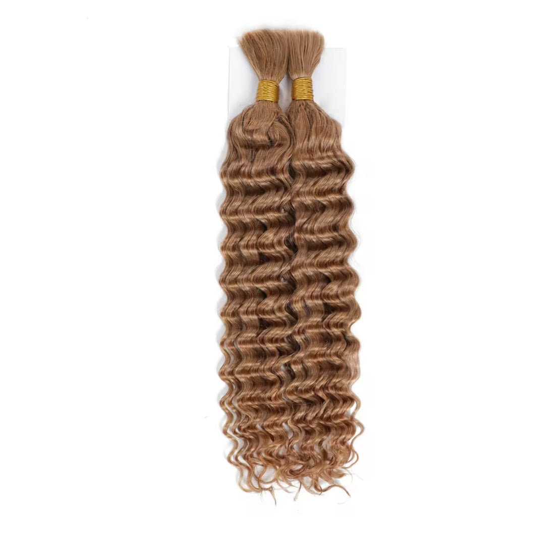 Bundle of #27 honey blonde Brazilian Virgin 100g curly water wave bulk hair, 10A quality for braiding