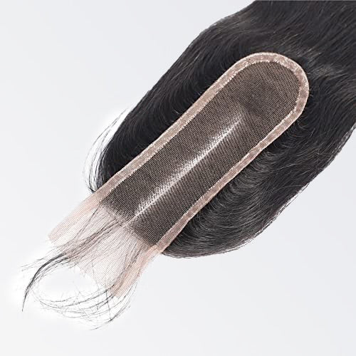 2x6 transparent lace closure, straight texture, natural black #1B, slim upgrade design, 100% virgin human hair, 12 to 20 inch