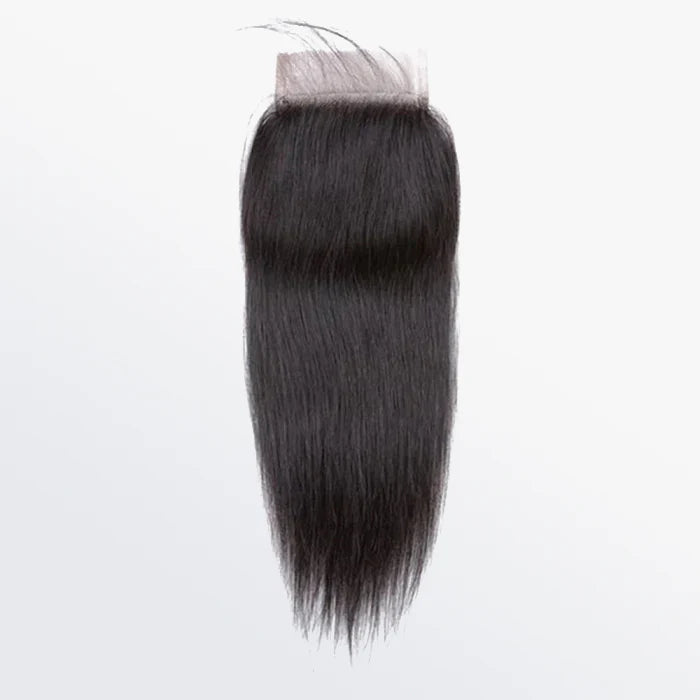 4x4 HD lace closure, straight hair, natural black color #1B, free part, 100% human hair, 14 to 20 inch