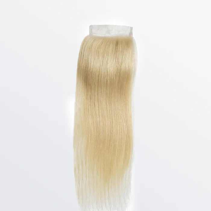 
#613 straight blonde 4x4 lace closure, HD lace, free part, 12A human hair, 12 to 20 inch
