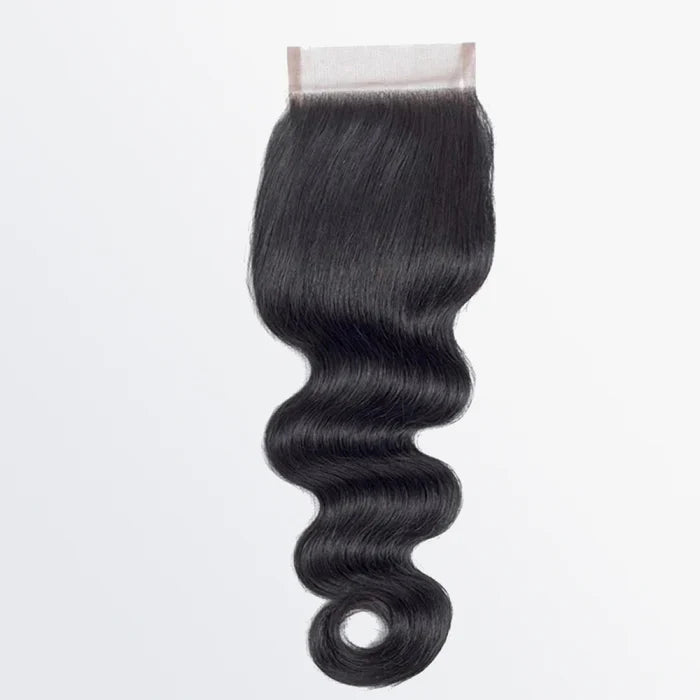 5x5 HD lace closure, body wave texture, natural black #1B, free part, virgin human hair, 14 to 20 inch