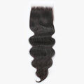5x5 HD body wave lace closure, #1B natural black, free part, 14–18 inch, 100% human hair