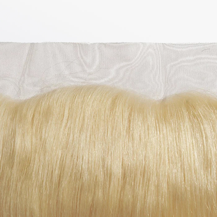 13x4 lace frontal in #613 blonde straight hair, available in 14 to 20 inches