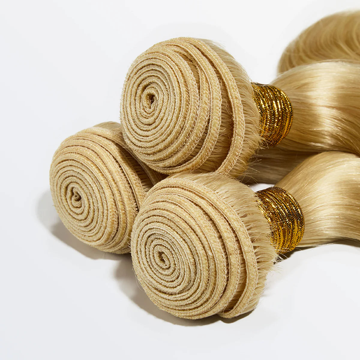 #613 blonde body wave Remy human hair bundles, 10 to 30 inches, soft wavy texture