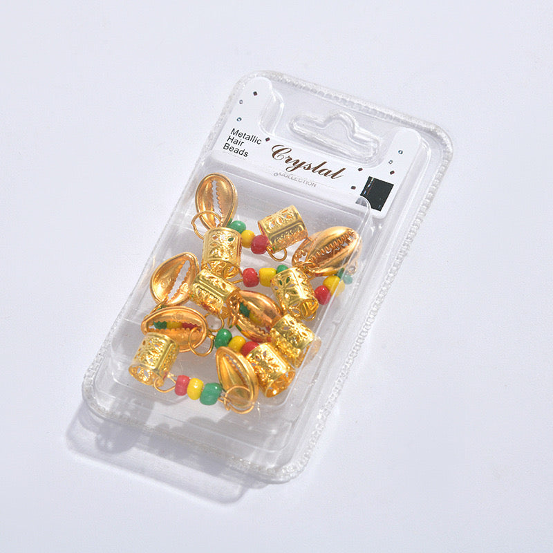 Dreadlock Beads & Hair Extension Rings, DIY Hollow Accessories, Gold & Silver Hair Ornaments, Hair Accessories Wholesale
