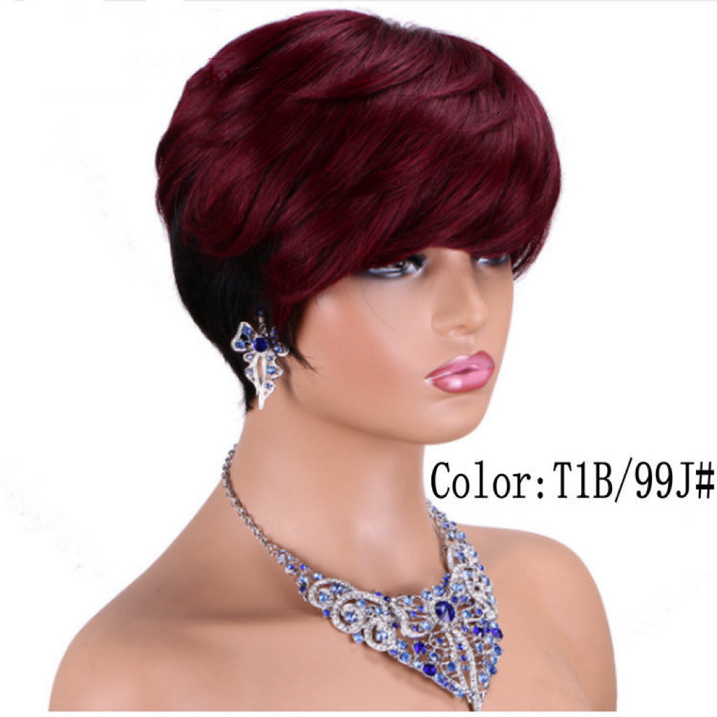 African Style Pixie Cut Wig – 100% Human Hair, Short & Natural Look for Effortless Beauty