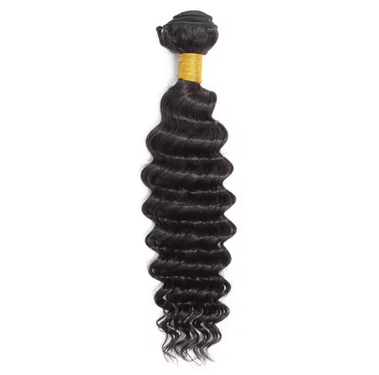 10A Virgin Deep Wave Human Hair Bundle in 1B Natural Black
