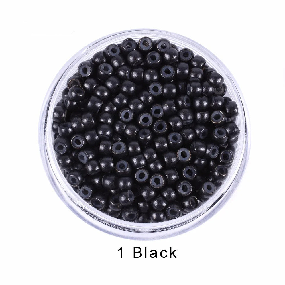 1000pcs Nano Hair Extension Beads 3.0mm – Copper Silicone Micro Rings for I-Tip & Nano Tip Extensions, Hair Extension Tools for Professional Use
