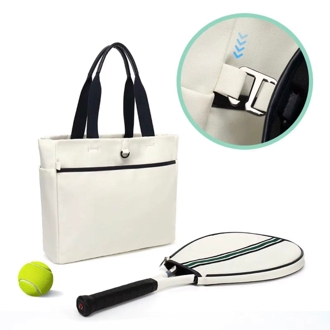 Waterproof Oxford Tennis Racket Bag, Large-Capacity Storage for Rackets and Tennis Gear