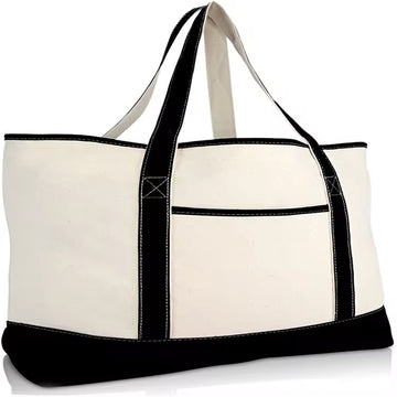 Large Capacity Stylish Canvas Tote Bag – Eco-Friendly Cotton