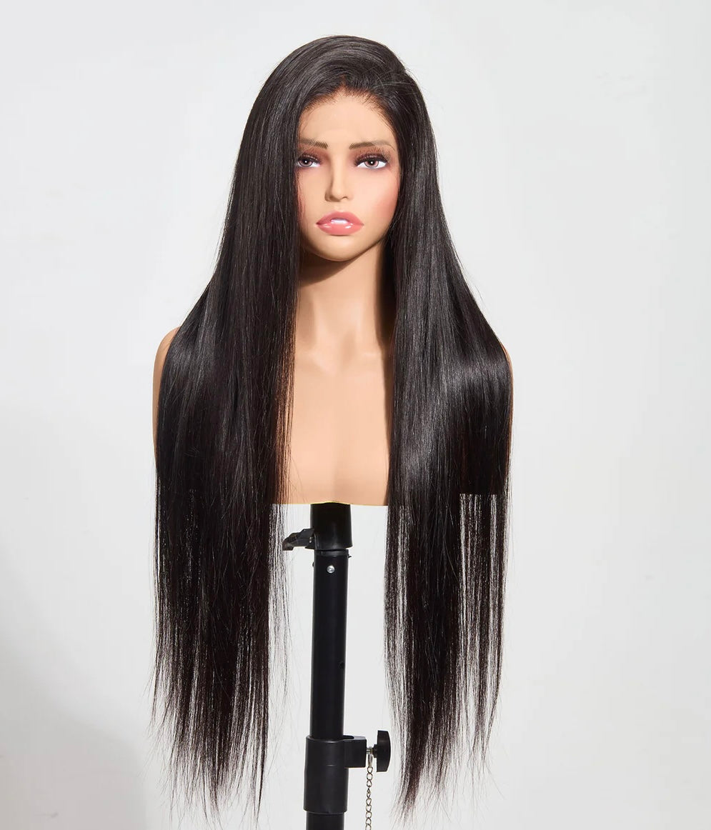 13”x6” HD Lace Frontal Wig #1B Straight 100% Human Hair | 180% Density