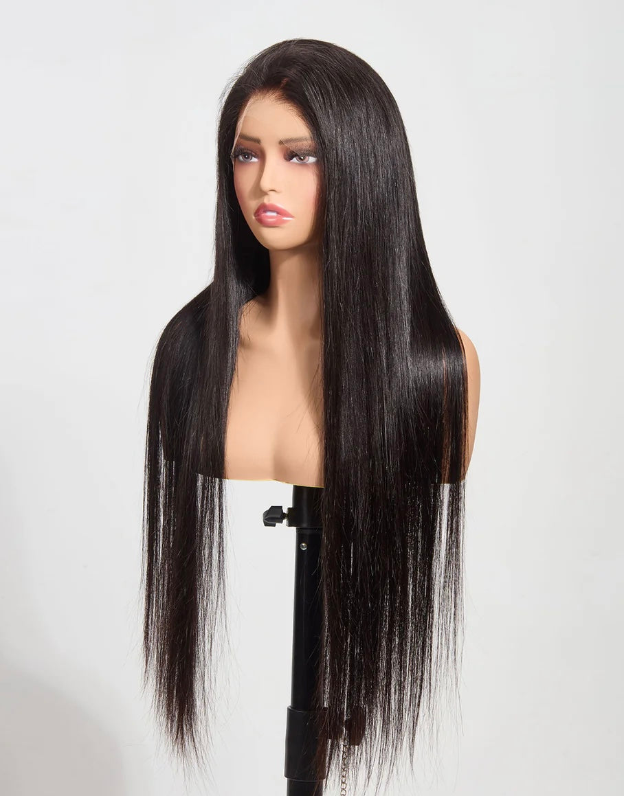 13”x6” HD Lace Frontal Wig #1B Straight 100% Human Hair | 180% Density