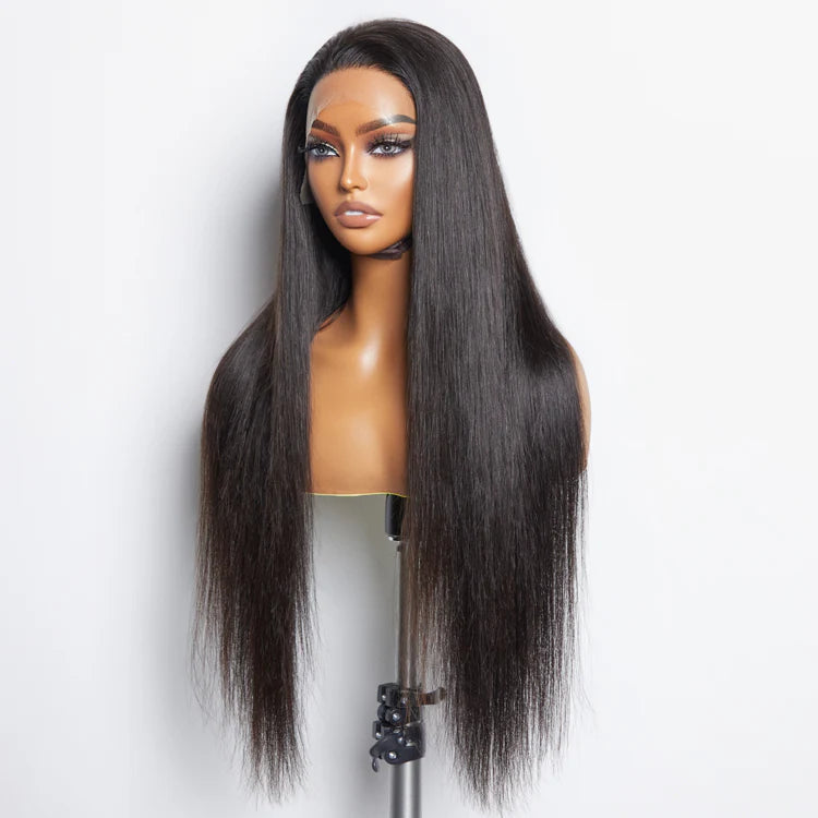 13x6 Glueless Straight Lace Front Wig | 3D Cap | Transparent Lace | Pre-Bleached | 150% Density