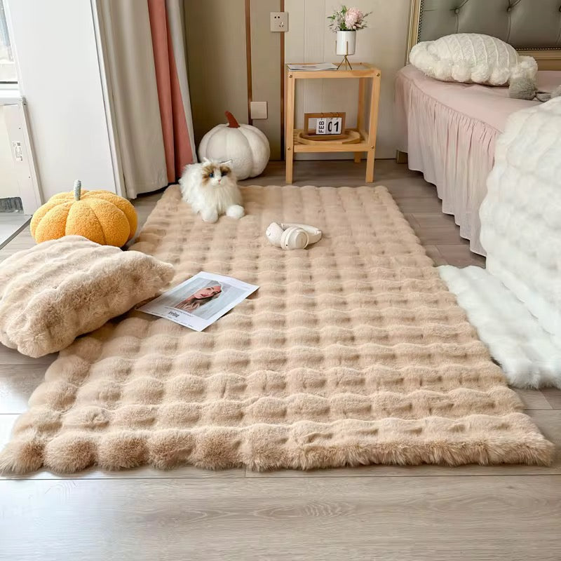 40x60cm Faux Sheepskin Rug Rabbit Fur Style