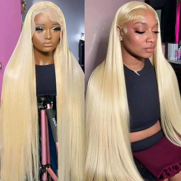 613 Blonde Straight 5x5 HD Lace Closure Wig – 250% Density Full Thick Human Hair Wig