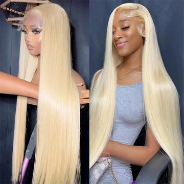 613 Blonde Straight 5x5 HD Lace Closure Wig – 250% Density Full Thick Human Hair Wig