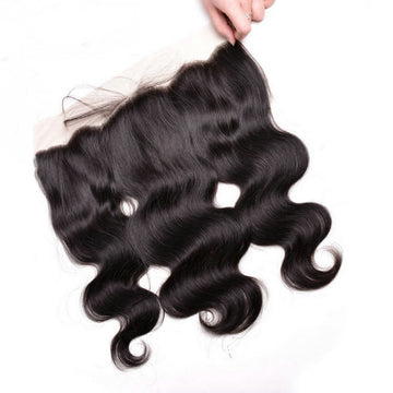 13x6 HD Lace Frontal – Body Wave Natural Black #1B Human Hair