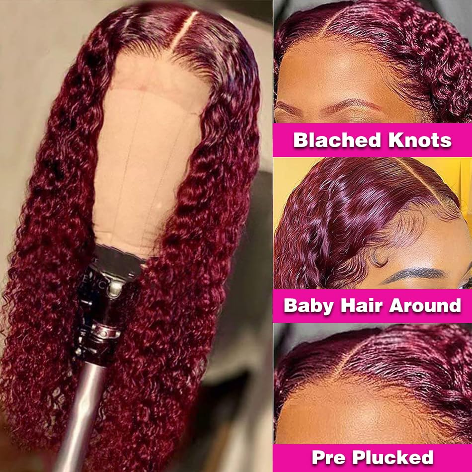 99J Wear and Go Glueless Deep Wave Lace Closure Wig – 180% Density Human Hair