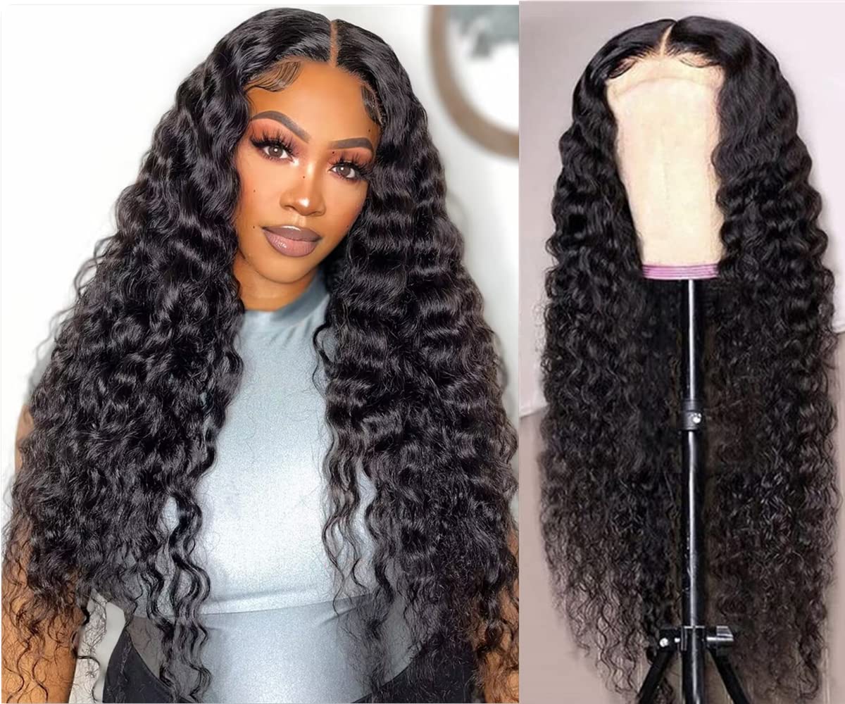 13x4 Glueless 3D Cap Water Wave Lace Front Wig | Transparent Lace | Pre-Bleached | 150% Density