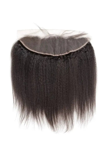 13x4 HD Lace Frontal – Kinky Straight | 100% Virgin Human Hair | Pre-Plucked with Baby Hair | Natural Black