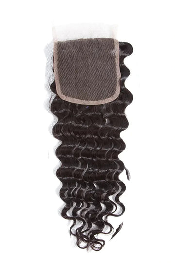 5x5 HD Lace Closure – Deep Wave | 100% Virgin Human Hair | Pre-Plucked with Baby Hair | Natural Black