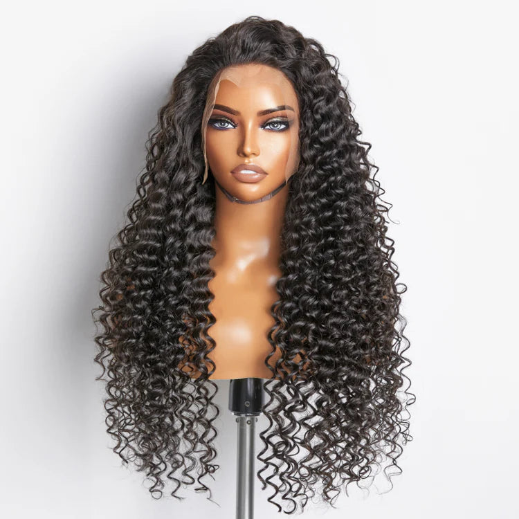 13x4 Full Frontal Lace Wig Deep Wave – 200% Density for Lush, Voluminous Curls