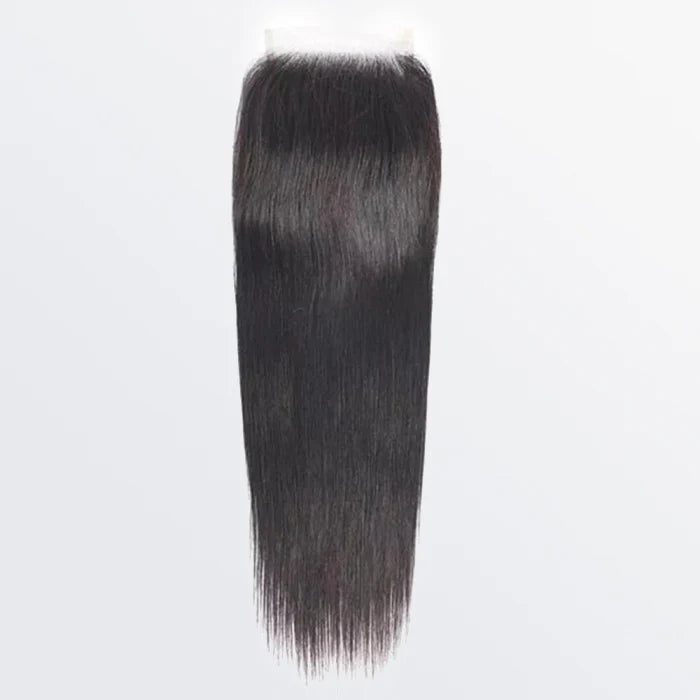 14-20 Inch 5" x 5" HD Straight Free Parted Lace Closure #1B Natural Black