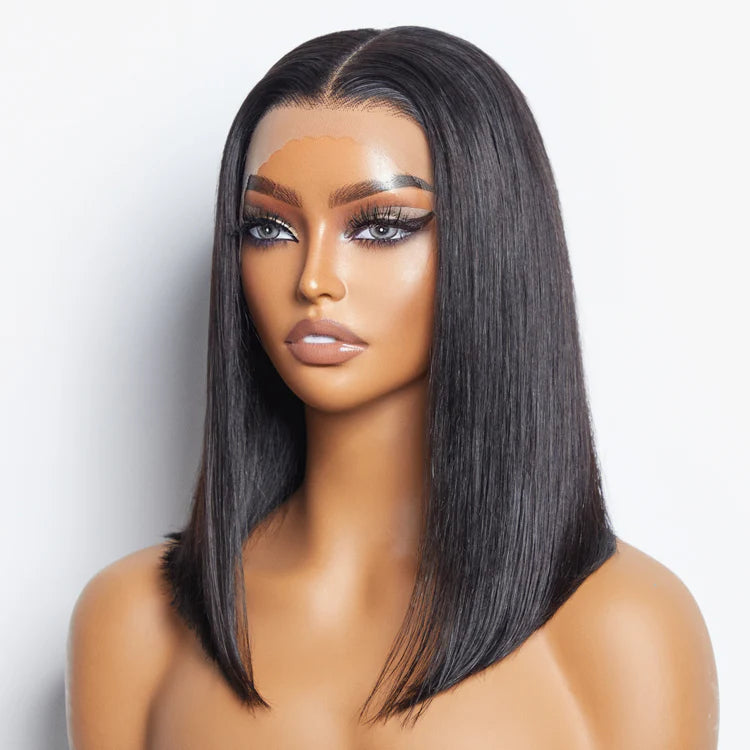Pre-Plucked 13x4 Lace Front Straight Bob Wig 150% Density – Natural Look & Full Volume
