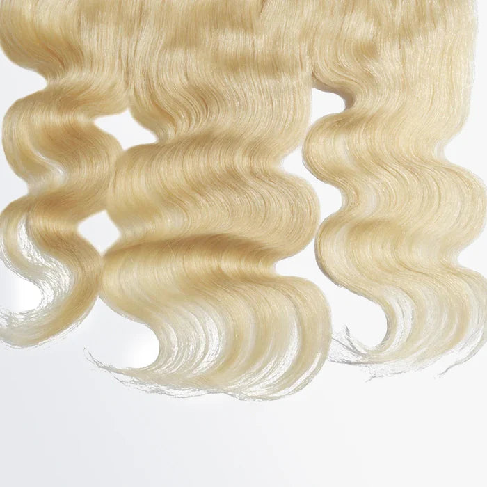 Full thick ends of 613 body wave lace frontal

