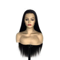 Full lace human hair wig with 180% density and natural color (1B), made from 100% real human hair.