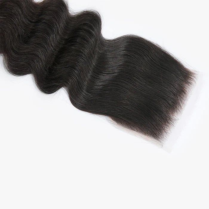 5x5 HD body wave lace closure, #1B natural black, free part, 14–18 inch, 100% human hair