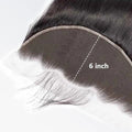 HD lace detail of 13x6 frontal in straight black hair