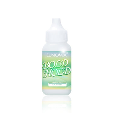 Strong hold lace wig glue for secure wig application and lace cap attachment. Waterproof, clear-drying adhesive for all-day wear.